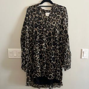 Robert Rodriguez x Barney’s New York size medium leopard print ruffle dress